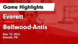 Everett  vs Bellwood-Antis  Game Highlights - Dec 13, 2016