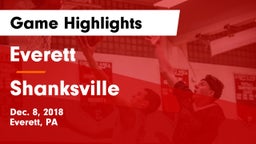 Everett  vs Shanksville Game Highlights - Dec. 8, 2018