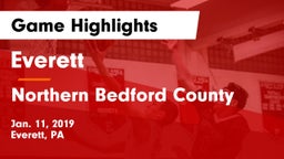 Everett  vs Northern Bedford County  Game Highlights - Jan. 11, 2019