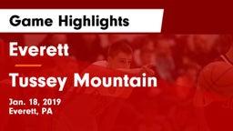 Everett  vs Tussey Mountain  Game Highlights - Jan. 18, 2019