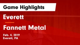 Everett  vs Fannett Metal Game Highlights - Feb. 4, 2019