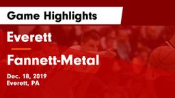 Everett  vs Fannett-Metal Game Highlights - Dec. 18, 2019