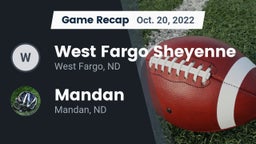 Recap: West Fargo Sheyenne  vs. Mandan  2022