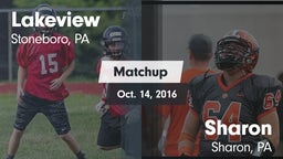 Matchup: Lakeview  vs. Sharon  2016