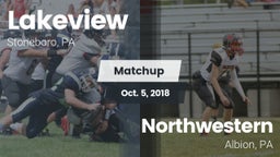 Matchup: Lakeview  vs. Northwestern  2018