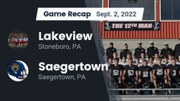 Recap: Lakeview  vs. Saegertown  2022