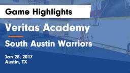 Veritas Academy  vs South Austin Warriors Game Highlights - Jan 28, 2017