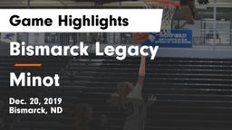 Bismarck Legacy  vs Minot  Game Highlights - Dec. 20, 2019