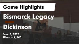 Bismarck Legacy  vs Dickinson  Game Highlights - Jan. 3, 2020