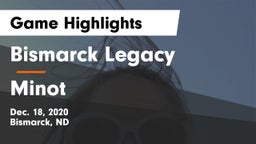 Bismarck Legacy  vs Minot  Game Highlights - Dec. 18, 2020
