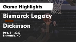Bismarck Legacy  vs Dickinson  Game Highlights - Dec. 21, 2020