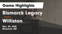 Bismarck Legacy  vs Williston  Game Highlights - Dec. 30, 2020