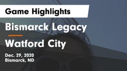 Bismarck Legacy  vs Watford City  Game Highlights - Dec. 29, 2020