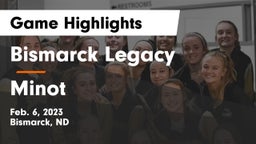 Bismarck Legacy  vs Minot  Game Highlights - Feb. 6, 2023