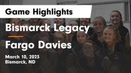 Bismarck Legacy  vs Fargo Davies  Game Highlights - March 10, 2023