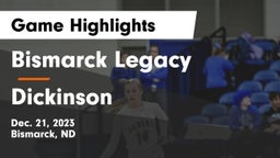 Bismarck Legacy  vs Dickinson  Game Highlights - Dec. 21, 2023