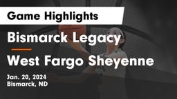 Bismarck Legacy  vs West Fargo Sheyenne  Game Highlights - Jan. 20, 2024