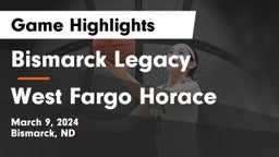 Bismarck Legacy  vs West Fargo Horace  Game Highlights - March 9, 2024