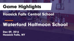 Hoosick Falls Central School vs Waterford Halfmoon School Game Highlights - Dec 09, 2016