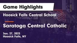 Hoosick Falls Central School vs Saratoga Central Catholic Game Highlights - Jan. 27, 2023