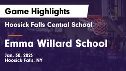 Hoosick Falls Central School vs Emma Willard School Game Highlights - Jan. 30, 2023