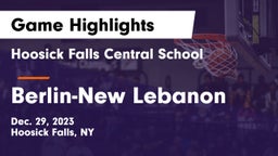 Hoosick Falls Central School vs Berlin-New Lebanon Game Highlights - Dec. 29, 2023