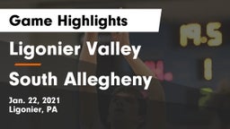 Ligonier Valley  vs South Allegheny  Game Highlights - Jan. 22, 2021
