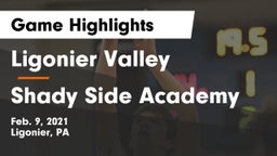 Ligonier Valley  vs Shady Side Academy  Game Highlights - Feb. 9, 2021