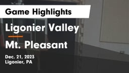 Ligonier Valley  vs Mt. Pleasant  Game Highlights - Dec. 21, 2023