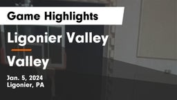 Ligonier Valley  vs Valley  Game Highlights - Jan. 5, 2024