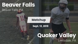 Matchup: Beaver Falls High vs. Quaker Valley  2019