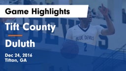 Tift County  vs Duluth Game Highlights - Dec 24, 2016