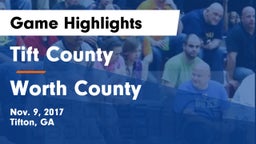 Tift County  vs Worth County  Game Highlights - Nov. 9, 2017