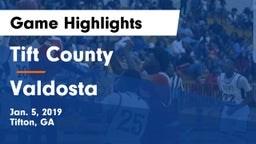 Tift County  vs Valdosta  Game Highlights - Jan. 5, 2019
