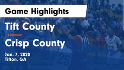 Tift County  vs Crisp County  Game Highlights - Jan. 7, 2020