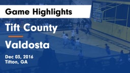 Tift County  vs Valdosta  Game Highlights - Dec 03, 2016