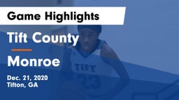 Tift County  vs Monroe  Game Highlights - Dec. 21, 2020