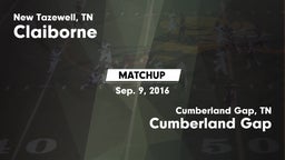 Matchup: Claiborne High vs. Cumberland Gap  2016