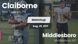 Matchup: Claiborne High vs. Middlesboro  2017