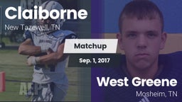 Matchup: Claiborne High vs. West Greene  2017