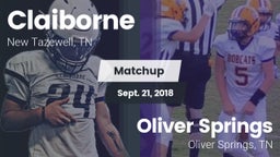 Matchup: Claiborne High vs. Oliver Springs  2018