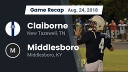 Recap: Claiborne  vs. Middlesboro  2018