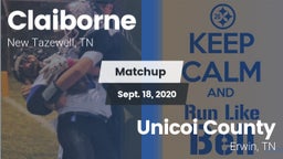 Matchup: Claiborne High vs. Unicoi County  2020