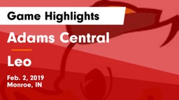 Adams Central  vs Leo  Game Highlights - Feb. 2, 2019