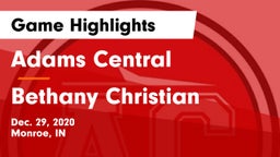 Adams Central  vs Bethany Christian  Game Highlights - Dec. 29, 2020