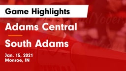 Adams Central  vs South Adams  Game Highlights - Jan. 15, 2021