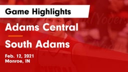 Adams Central  vs South Adams  Game Highlights - Feb. 12, 2021