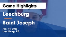 Leechburg  vs Saint Joseph  Game Highlights - Jan. 14, 2020