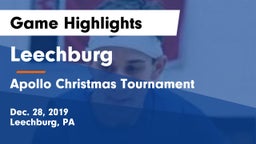 Leechburg  vs Apollo Christmas Tournament Game Highlights - Dec. 28, 2019
