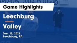 Leechburg  vs Valley Game Highlights - Jan. 15, 2021